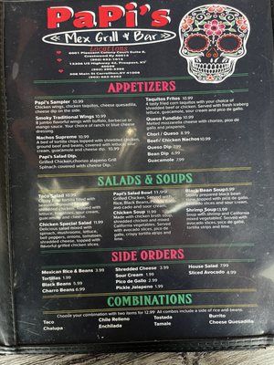 Menu photo 1 Papi’s Mex Grill And Bar Carrollton, KY