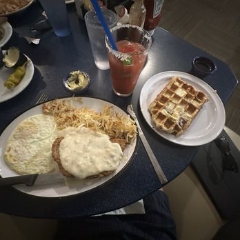 The Waffle Hut - Chicken fried steak and waffle. - Waffles Near Me - Klamath Falls, Oregon The Waffle Hut - Chicken fried steak and waffle. - Waffles Near Me - Klamath Falls, Oregon