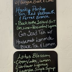 Jewell Distillery - Special cocktail menu