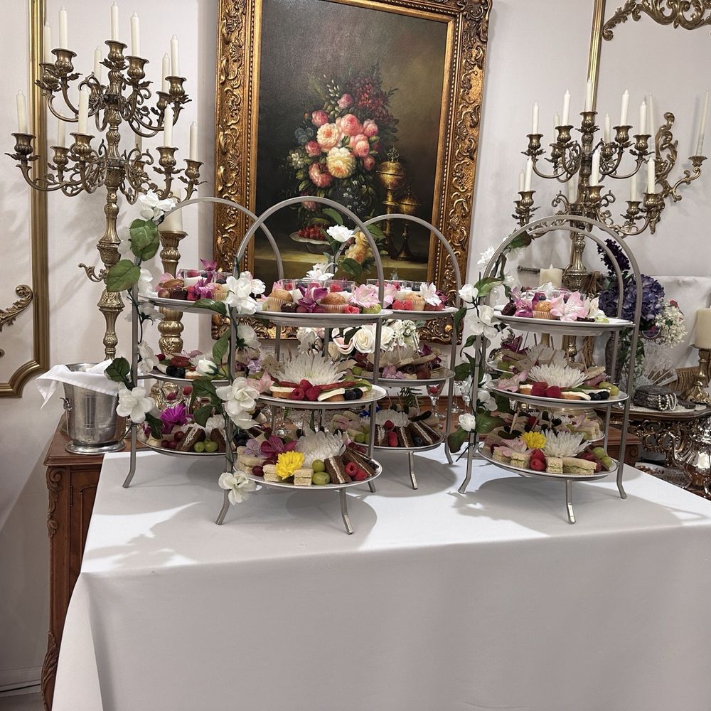 Pretty Tea Parties - Afternoon tea sandwiches served on tiered trays. - Party & Event Planning Near Me - Walnut Creek, California Pretty Tea Parties - Afternoon tea sandwiches served on tiered trays. - Party & Event Planning Near Me - Walnut Creek, California