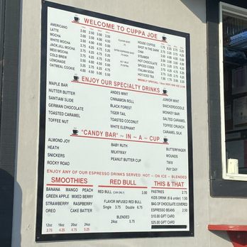 Cuppa Joe - Menu - Coffee & Tea Near Me - Stayton, Oregon Cuppa Joe - Menu - Coffee & Tea Near Me - Stayton, Oregon