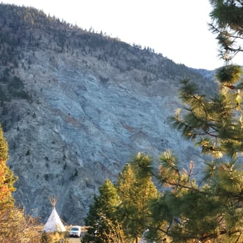 Kumsheen Rafting Resort - View from Deck - Hotels Near Me - Lytton, British Columbia