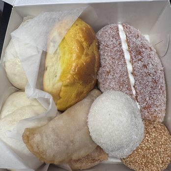 New Town Bakery & Restaurant - Pork adobo bao, chicken deluxe bao, pineapple bun, coconut cream bun, shrimp turnover, apple turnover, red bean coconut mochi, sesame ball - Bakeries Near Me - Vancouver, British Columbia New Town Bakery & Restaurant - Pork adobo bao, chicken deluxe bao, pineapple bun, coconut cream bun, shrimp turnover, apple turnover, red bean coconut mochi, sesame ball - Bakeries Near Me - Vancouver, British Columbia