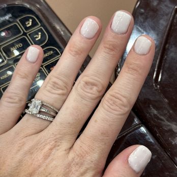 Montana Nail - Milky white gel manicure (Funny Bunny by OPI) - Nail Salons Near Me - Santa Monica, California Montana Nail - Milky white gel manicure (Funny Bunny by OPI) - Nail Salons Near Me - Santa Monica, California