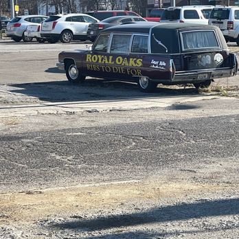 The hearse says it all.