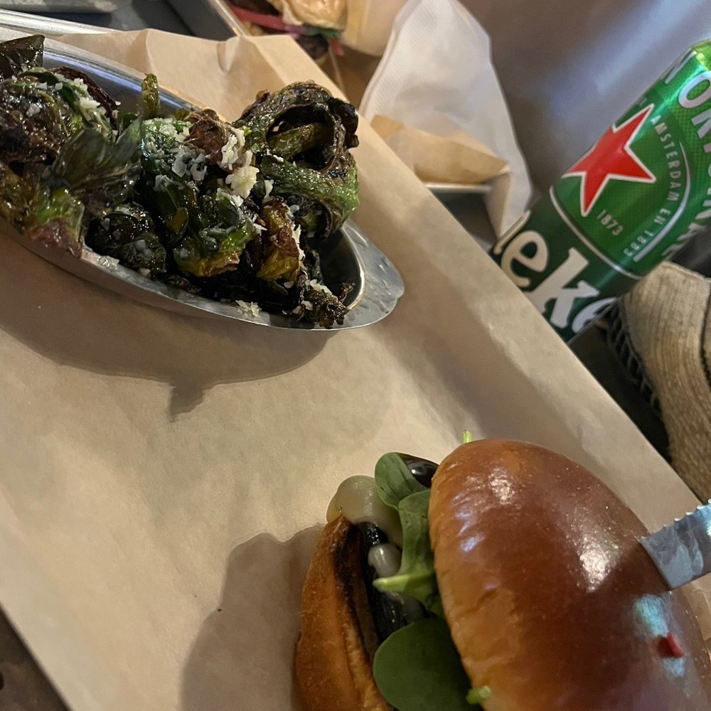 Bumpa's Local #349 - Shroom sandwich with brussel sprouts - Sports Bars Near Me - Tallahassee, Florida