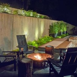 Bethesda Garden Design - Outdoors at night