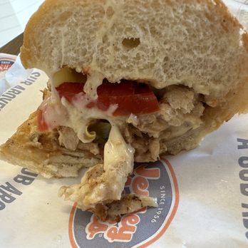 Jersey Mike's Subs - Mike's Chicken Philly cut open to show ingredients - Sandwiches Near Me - Crossville, Tennessee