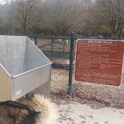Greenway Farms Dog Park - A dog wash and the double gated entry