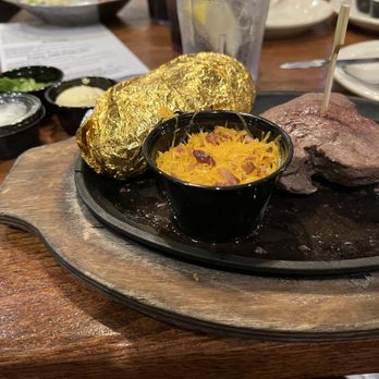 Alamo Steakhouse - Loaded baked potato, everything was individually served due to a food allergy - Steakhouses Near Me - Pigeon Forge, Tennessee
