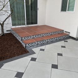 Total Landscape - Porcelain step/ paver patio