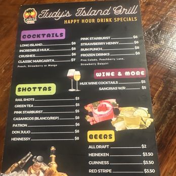 Judy’s Island Grill Canton - Happy Hour menu - Caribbean Near Me - Baltimore, Maryland Judy’s Island Grill Canton - Happy Hour menu - Caribbean Near Me - Baltimore, Maryland