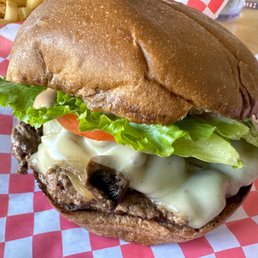 Mushroom Mushroom Burger on a Taro Bun Mushroom Mushroom Burger on a Taro Bun