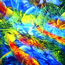 Atelier Wamel - Öl auf Hartfaser, Fische Bernd Sewert 2003