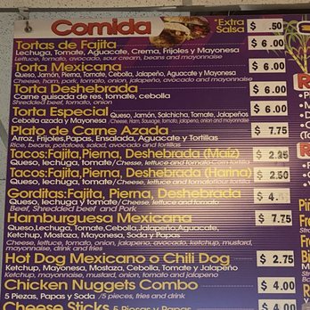 Refresqueria Tamazula - a menu for a mexican restaurant - Mexican Near Me - Pasadena, Texas