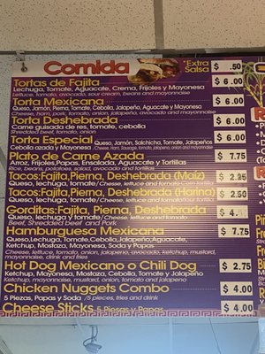 Menu photo 1 Refresqueria Tamazula Pasadena, TX