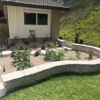 Rock and Rose Landscape - new landscape and rock wall with lighting - Masonry/Concrete Near Me Rock and Rose Landscape - new landscape and rock wall with lighting - Masonry/Concrete Near Me