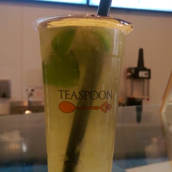 Teaspoon - Lychee Virgin Mojito with aloe vera topping ($5) - Desserts Near Me - San Francisco, California Teaspoon - Lychee Virgin Mojito with aloe vera topping ($5) - Desserts Near Me - San Francisco, California