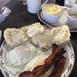 Autry's Country Kitchen - Eggs, bacon, biscuits and gravy, grits.