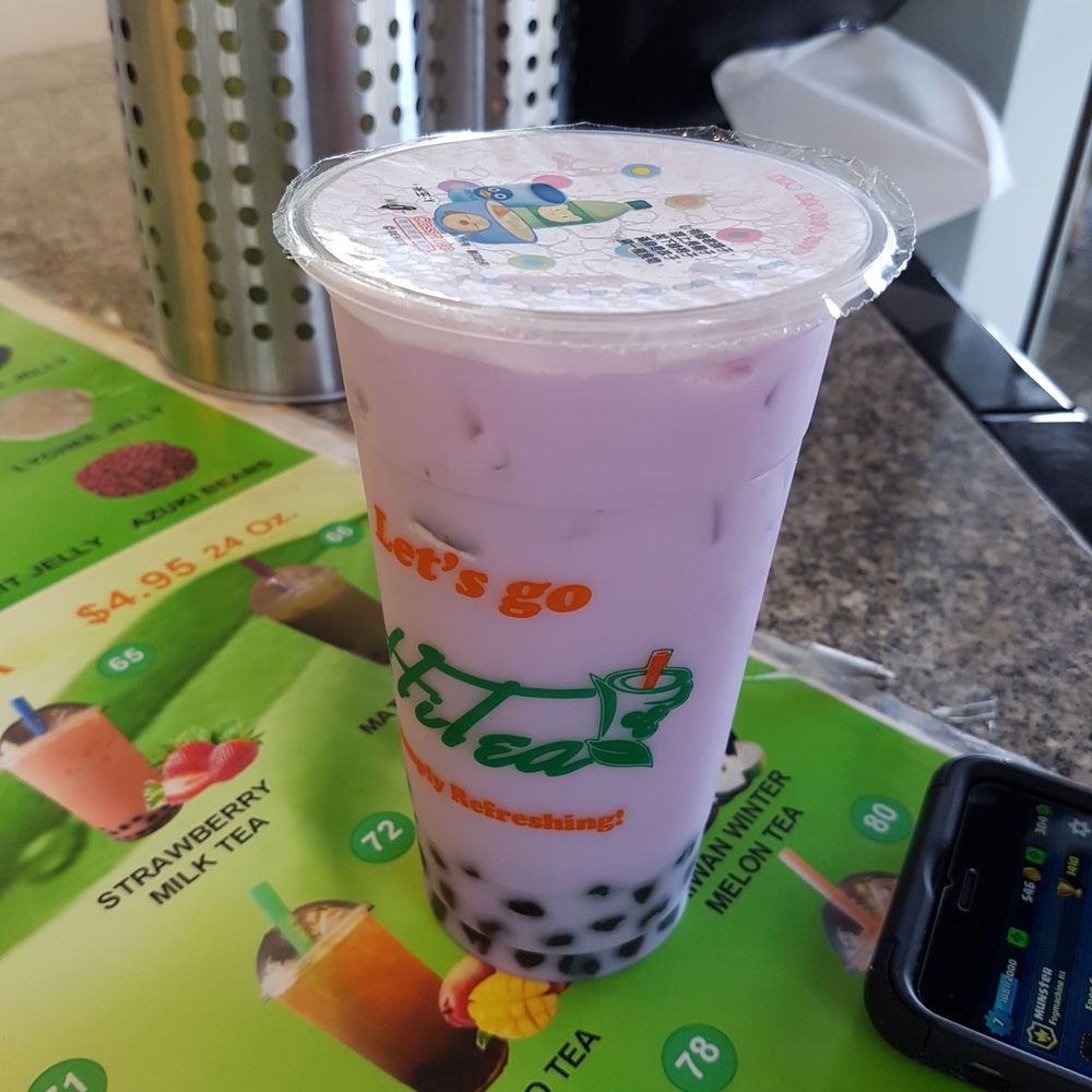 Hi Tea Cafe - #70 Taro Coconut Milk Tea, $5.16 after tax - Bubble Tea Near Me - Kahului, Hawaii