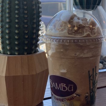 Bambu - My go-to: Dairy-Free Iced Vietnamese Coffee--coconut milk base, double basil seed, coffee jelly, double jackfruit--blended :-)! - Juice Bars & Smoothies Near Me - Millbrae, California Bambu - My go-to: Dairy-Free Iced Vietnamese Coffee--coconut milk base, double basil seed, coffee jelly, double jackfruit--blended :-)! - Juice Bars & Smoothies Near Me - Millbrae, California