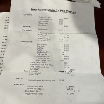 Pho Vietnam - Menu - Vietnamese Near Me - Overland Park, Kansas Pho Vietnam - Menu - Vietnamese Near Me - Overland Park, Kansas