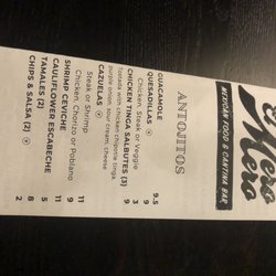 El Mero Mero - Menu