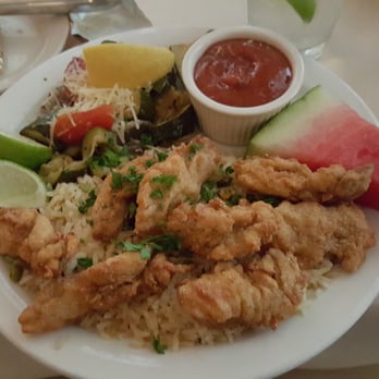 Francisco's - Fried oyster entree with steames veggies and rice. - American Near Me - Kerrville, Texas Francisco's - Fried oyster entree with steames veggies and rice. - American Near Me - Kerrville, Texas