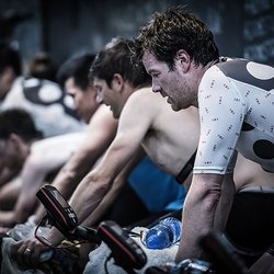 The Spin Room - Working up a sweat on the bikes. Image credit: The Spin Room