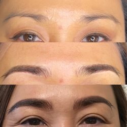 Sway Brows - Top- natural, middle- first session, bottom-last session