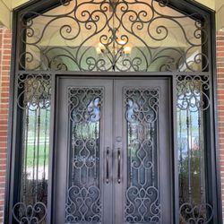 Freedom Iron Doors - Call today to learn more about our different styles and custom options! Whether you are interested in a single or double door, we've got it!