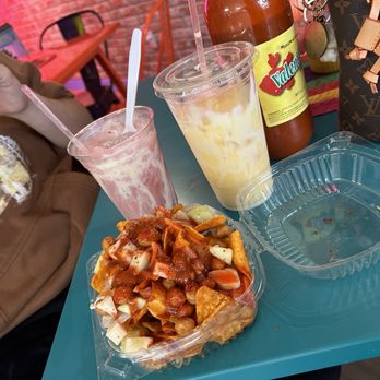 Border Bites - Tostiloco, Agua Fresca (Rompope), Fresas Con Crema Raspado - Mexican Near Me - Savannah, Georgia