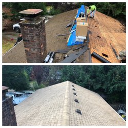 Charlie Roofing - Before and after on a recent roof project we had in Olympia.