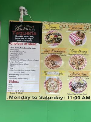 Menu photo 3 Lulu's Taqueria Springdale, AR