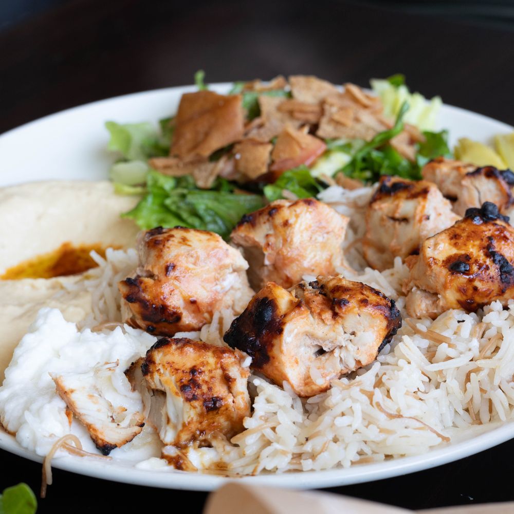 Open Sesame - chicken tawook - Mediterranean Near Me - Long Beach, California Open Sesame - chicken tawook - Mediterranean Near Me - Long Beach, California