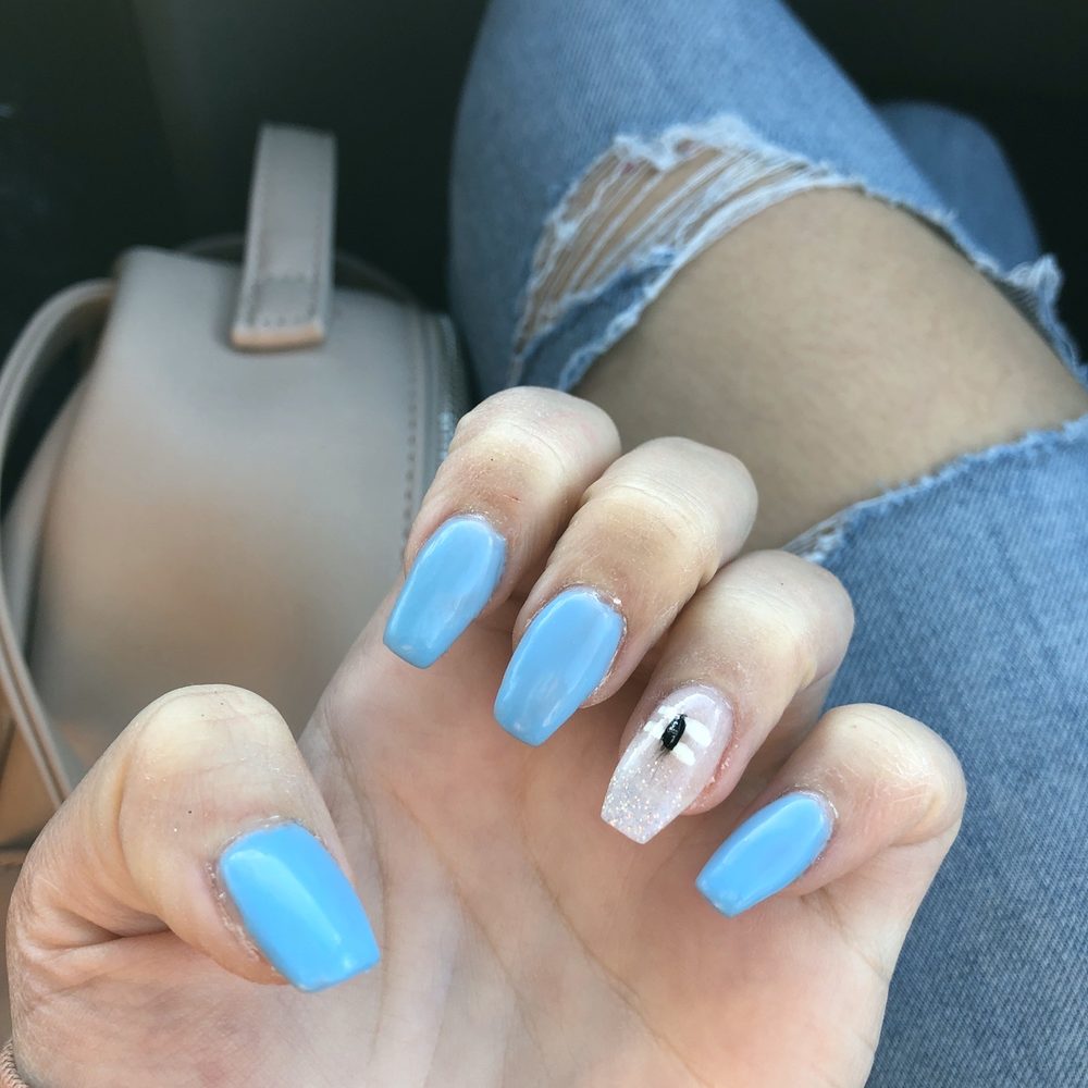 Crystal Nails - My "butterfly" nails - Nail Salons Near Me - Framingham, Massachusetts