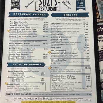 Suzi's Restaurant - Menu - Breakfast & Brunch Near Me - Largo, Florida
