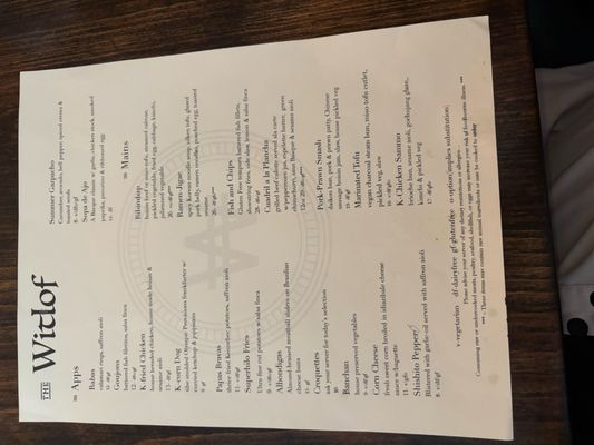 Menu photo 6 The Witlof Walla Walla, WA Menu photo 6 The Witlof Walla Walla, WA
