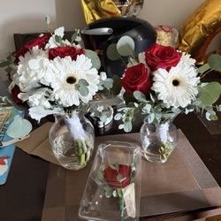 Roots Of Love - Two bouquets and a boutonnière.