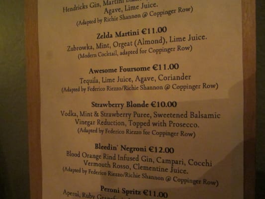 Menu photo 6 Coppinger Row Dublin, D