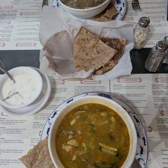 Himalayan Kitchen - Sherpa Stew in foreground, Yak Stew in background. - Himalayan/Nepalese Near Me - Durango, Colorado