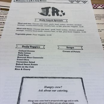 J.R.'s Log House Restaurant - Daily lunch special - Barbeque Near Me - Norcross, Georgia J.R.'s Log House Restaurant - Daily lunch special - Barbeque Near Me - Norcross, Georgia