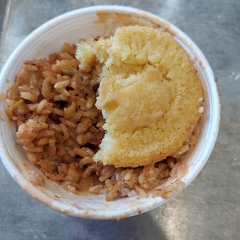 Hank's - Dirty rice and corn muffin - Barbeque Near Me - Oklahoma City, Oklahoma Hank's - Dirty rice and corn muffin - Barbeque Near Me - Oklahoma City, Oklahoma