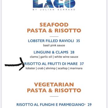 Lago - Menu (seafood Risotto) - Italian Near Me - Las Vegas, Nevada Lago - Menu (seafood Risotto) - Italian Near Me - Las Vegas, Nevada