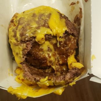 In-N-Out Burger - This how their serivesbhas gone down the drain. Broken meat thrown in a box sideways. - Burgers Near Me - Oceanside, California