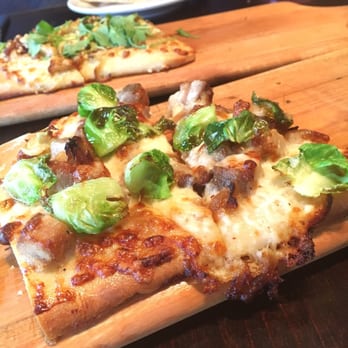 Crush & Brew - Pork Belly and Brussels Sprouts Flatbread - New American Near Me - Temecula, California Crush & Brew - Pork Belly and Brussels Sprouts Flatbread - New American Near Me - Temecula, California