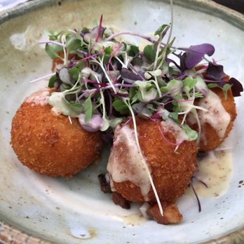 The Little Darlin' - Pimento cheese filled balls - American Near Me - Austin, Texas The Little Darlin' - Pimento cheese filled balls - American Near Me - Austin, Texas