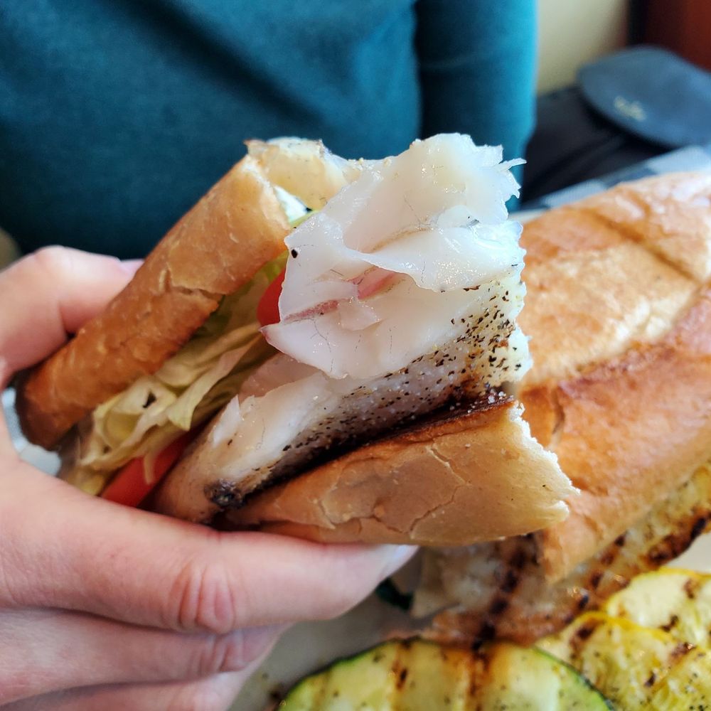 Flying Fish - Grilled tilapia po'boy - Seafood Near Me - Coppell, Texas