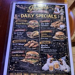 JayBee’s Chicken Palace - Daily specials menu