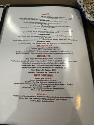Menu photo 2 Zen Thai Phoenix, AZ